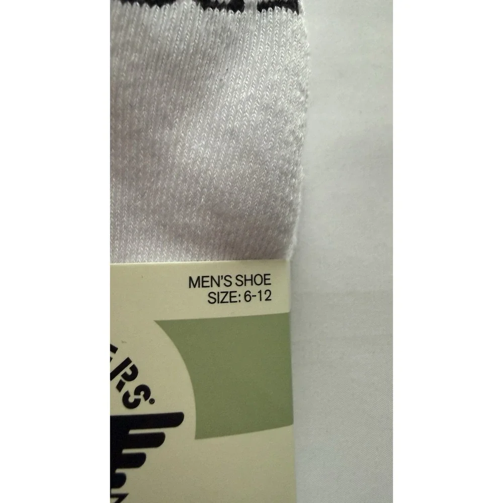 Men's Full Cushion Low Cut Socks Size 6-12 New White 3 Pk Dockers Brand